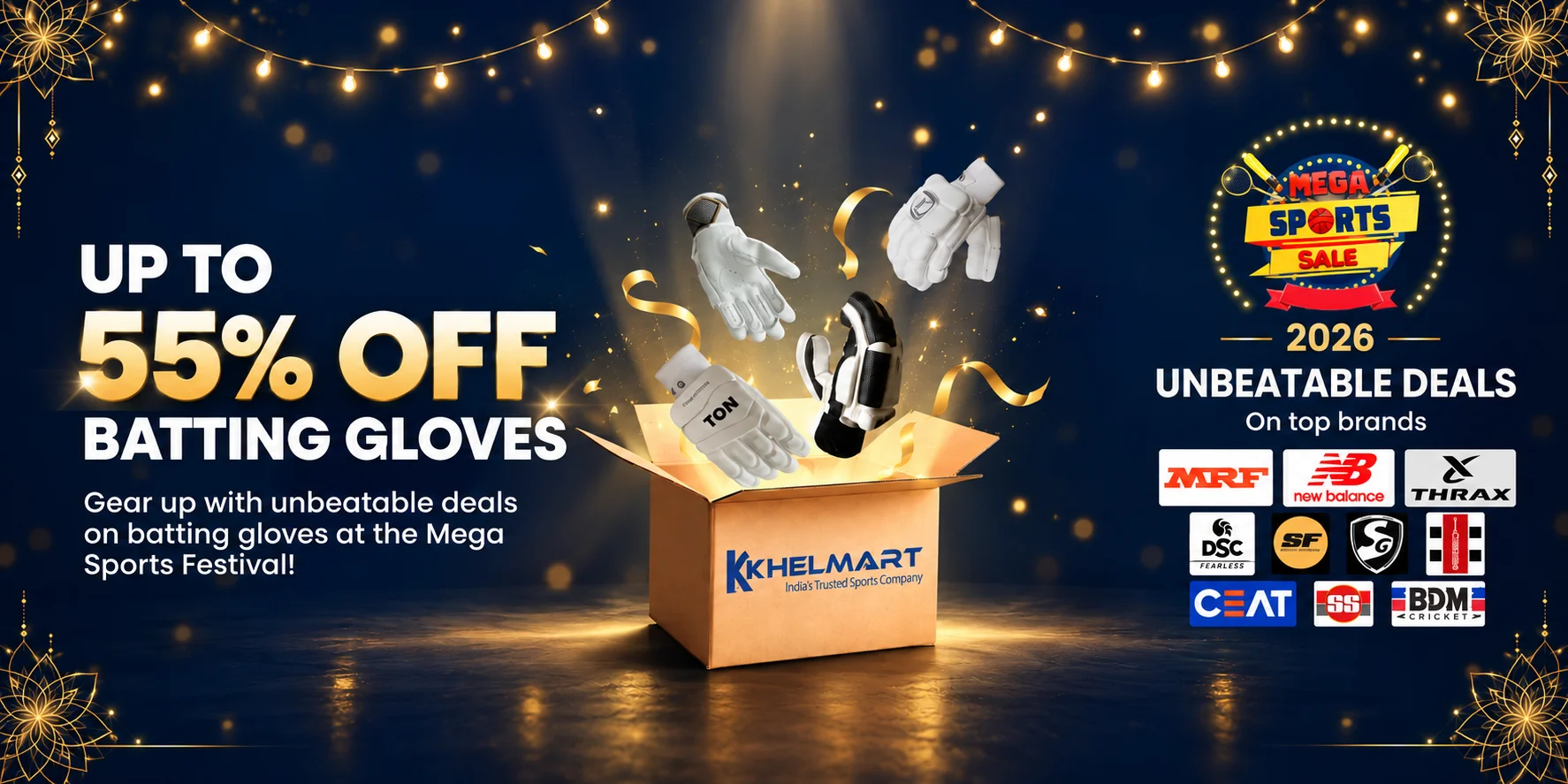 Cricket Batting Gloves Mega Sports Sale 2026